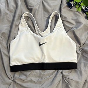 White Nike sports bra